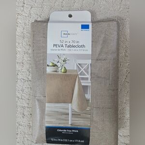 Mainstays PEVA Reusable Tan Tablecloth